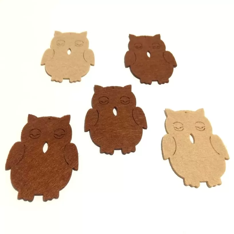 Figurine din fetru - Figurine din fetru- Bufnita 5 cm (6/set)