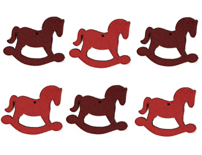 Figurine din fetru - Figurine din fetru - calut balansoar 6cm(6/set)