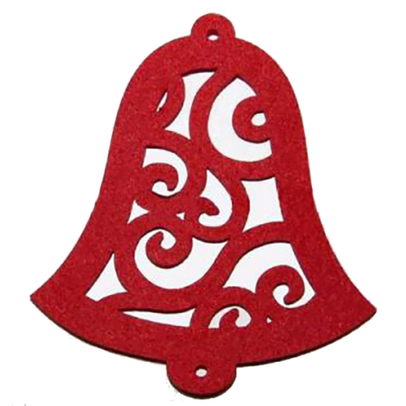 Figurine din fetru - Figurine din fetru - Clopot bordo 14cm (1 buc)