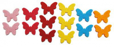 Figurine din fetru - Figurine din fetru- fluturi 3 cm(14buc/set)