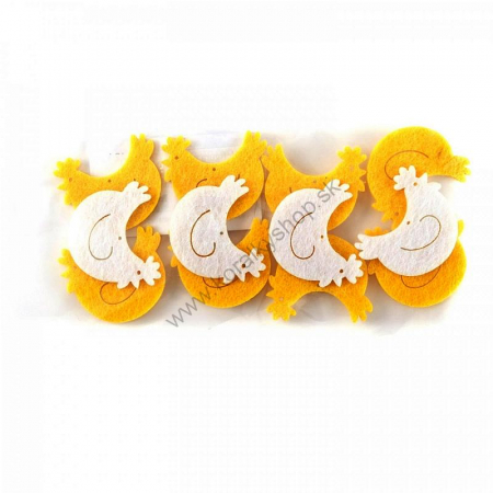 Figurine din fetru - Figurine din fetru- gaini mini 3cm, 12/set