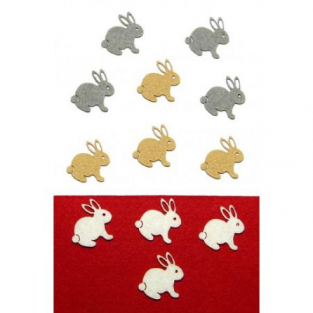 Figurine din fetru - iepurasi colorati 12 /set [1]