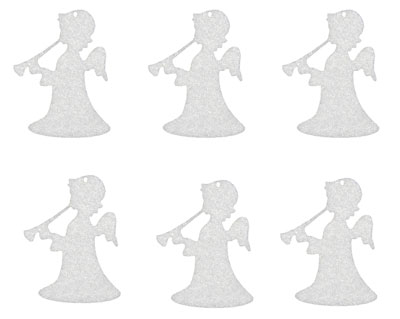 Figurine din fetru - Figurine din fetru- ingeras cu trompeta 6cm (6buc/set)