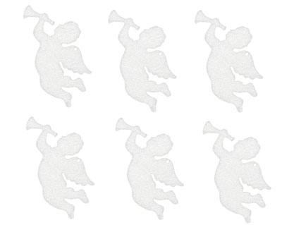 Figurine din fetru - Figurine din fetru- ingeras zburator cu trompeta- 8 cm(6/set)