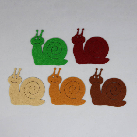 Figurine din fetru - Figurine din fetru- melci -6cm(5/set)