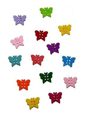 Figurine din fetru - Figurine din fetru - nasturi fluture 2,5cm (14 buc/set)
