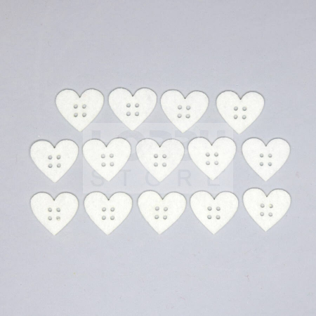Figurine din fetru - Figurine din fetru- nasturi inima 2.5cm, 14/set