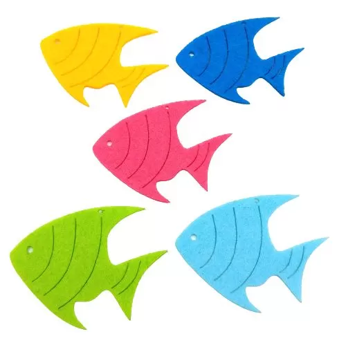Figurine din fetru - Figurine din fetru- pestisor 6cm (5/set)