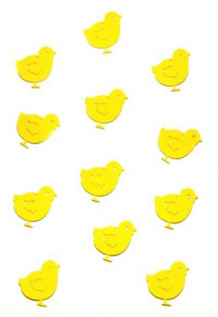 Figurine din fetru - Figurine din fetru- puisori 3 cm, 12 buc/set