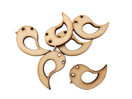 Figurine din lemn - Figurine din lemn mini - pasari 3,5 cm (6buc /set)