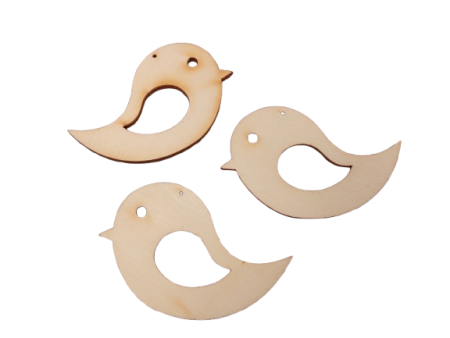 Figurine din lemn - Figurine din lemn- pasare 7 cm (3buc/set)