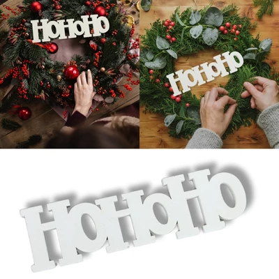 Craciun - Figurine din lemn vopsite - hohoho