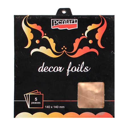 Lacuri speciale - Folie decorativa bronz, 14 x 14 cm, 5 coli/set