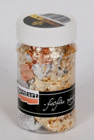 Lacuri si solutii - Fulgi de foita metalica-1g-auriu+argintiu+cupru- M3