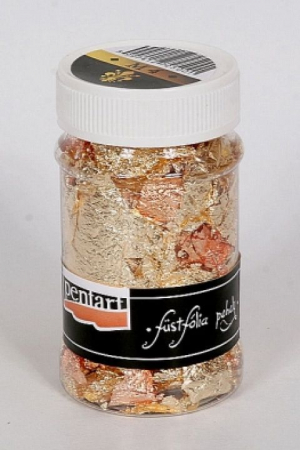Lacuri si solutii - Fulgi de foita metalica-1g-auriu+cupru- M4
