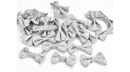 Diverse - Fundite gri cu buline 3 cm