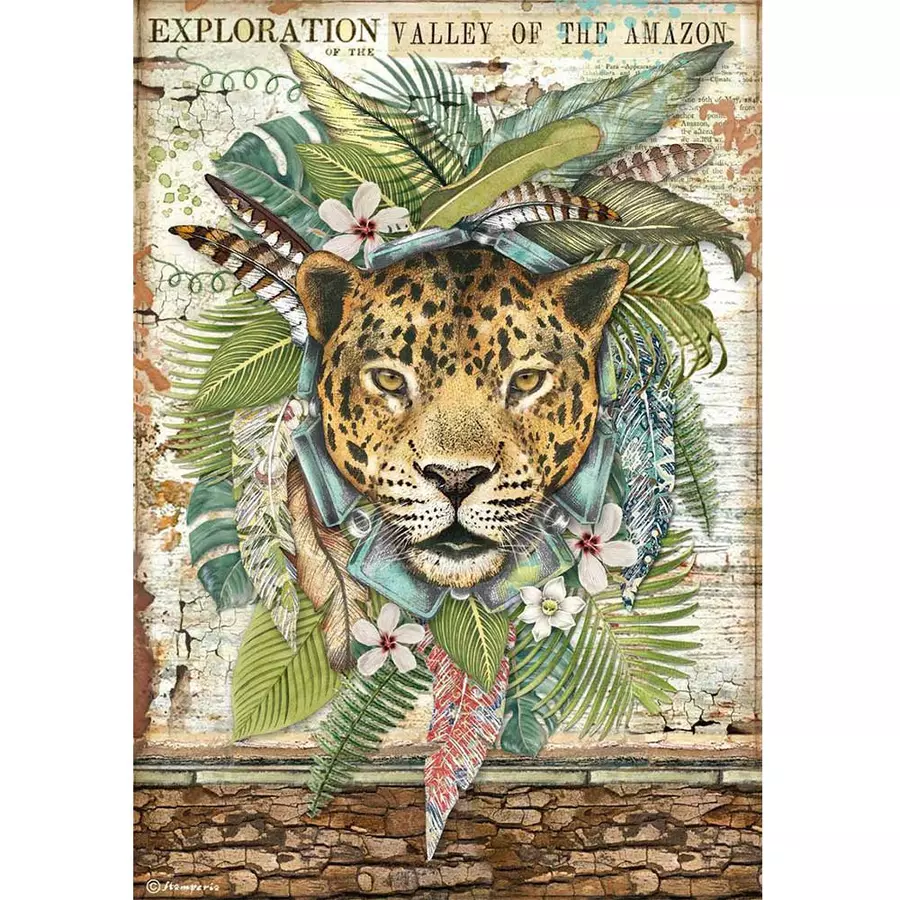 Servetele hartie de orez - Hartie de orez A4- Amazonia jaguar