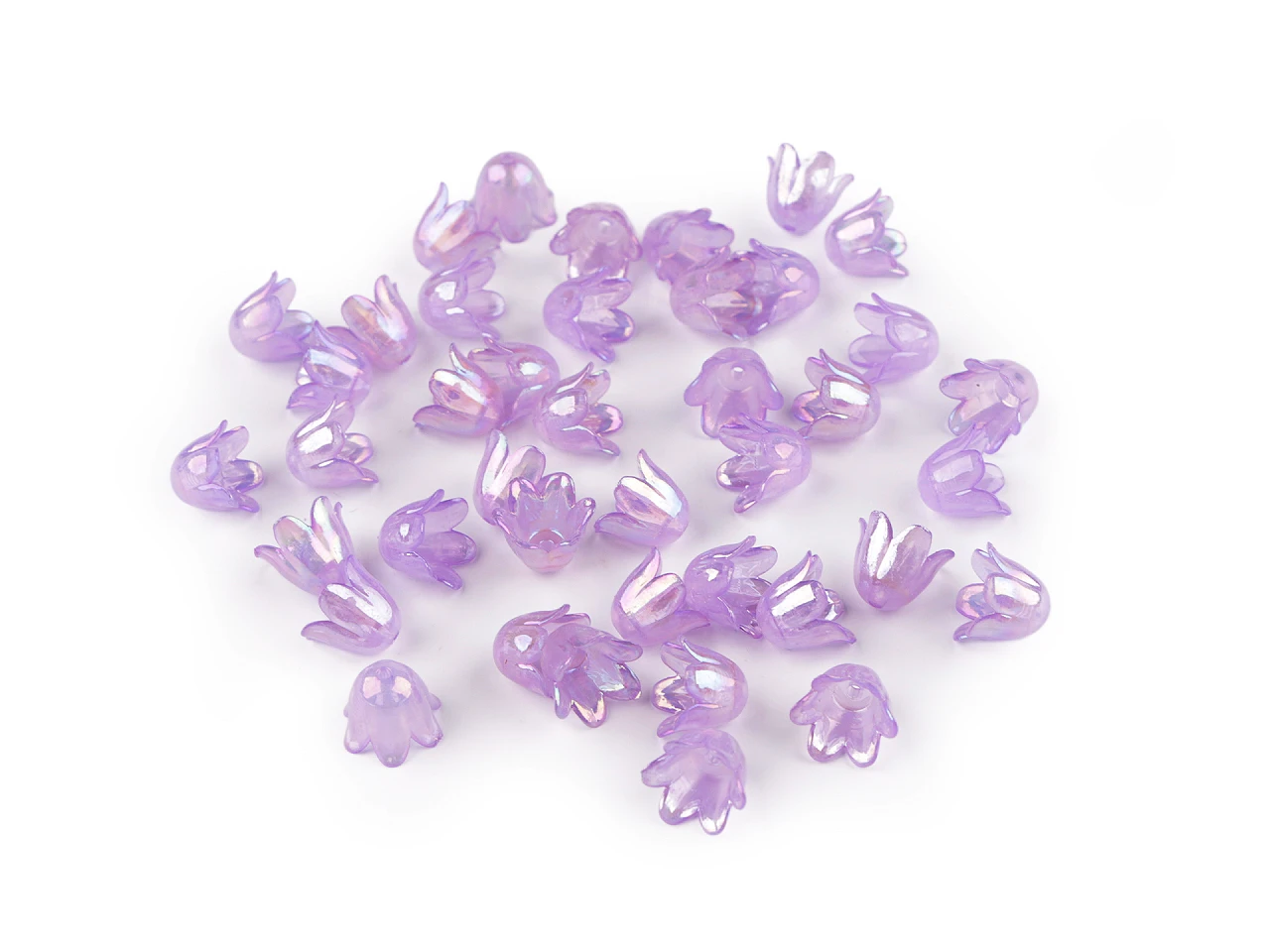 Margele - Margele clopotel 11 mm , 25 gr, mov sidefat