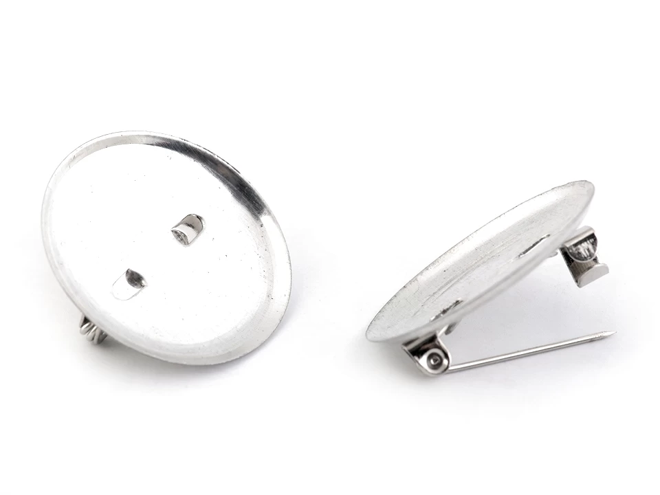 Accesorii bijuterii - Baza brosa cu platou, Ø23 mm