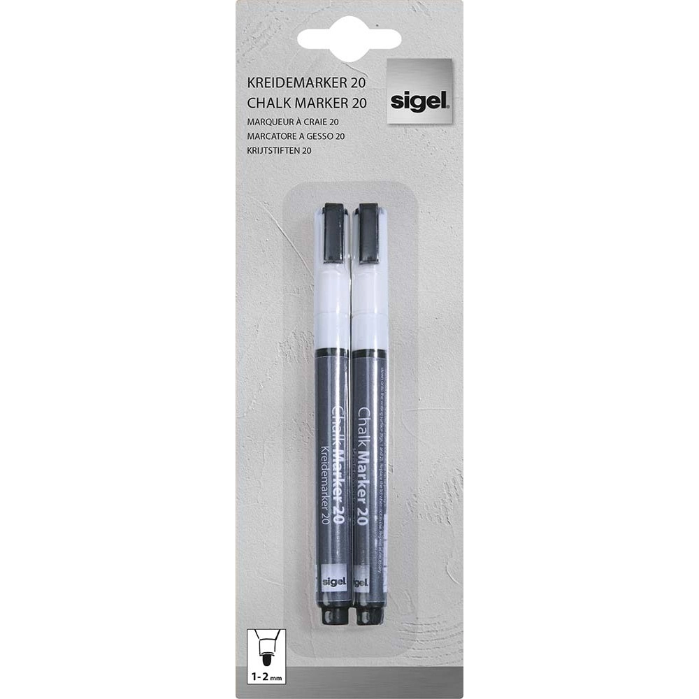 Markere Speciale - Marker tip creta 20, varf rotund 1.2mm, set 2 buc