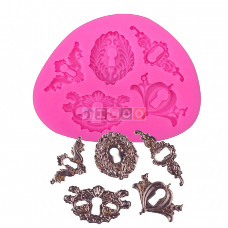Modelare, turnare - Matrita modelaj din silicon- Gauri chei (5buc) T0369