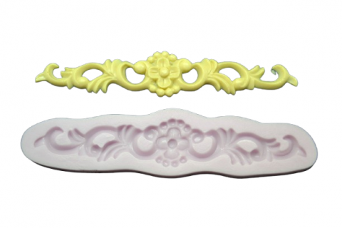 Modelare, turnare - Matrita modelaj din silicon- margine cu floare