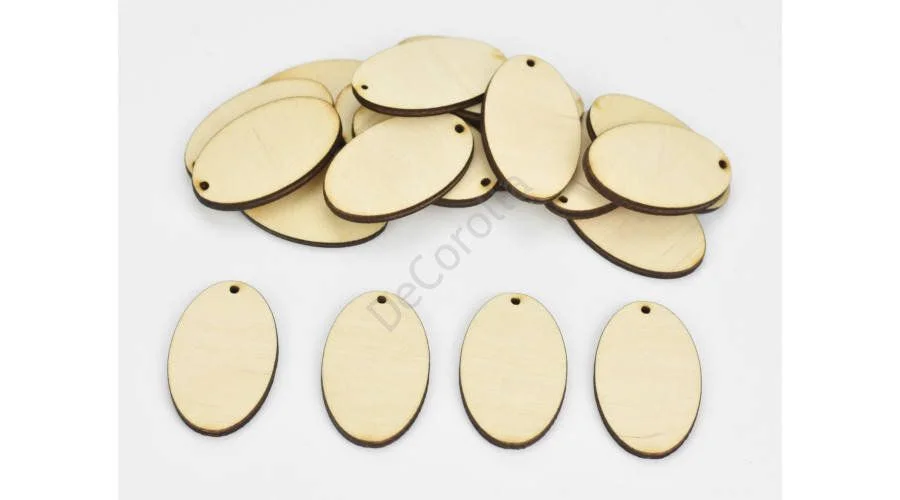Figurine din lemn - Figurine din lemn - Oval 4 x 2.5 cm- 6147