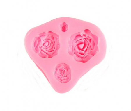 Modelare, turnare - Matrita modelaj din silicon- trandafiri 0,8-2,5 cm