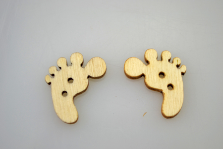 Figurine din lemn - Nasturi din lemn- talpi 2 cm, 10 buc/set