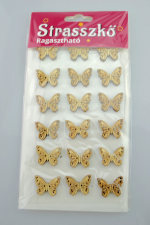 Figurine din lemn - Nasturi fluture din lemn- 2.3 x 1.8 cm