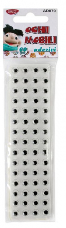 Ochisori mobili - Ochi mobili  autoadezivi negrii-6mm-120buc/set