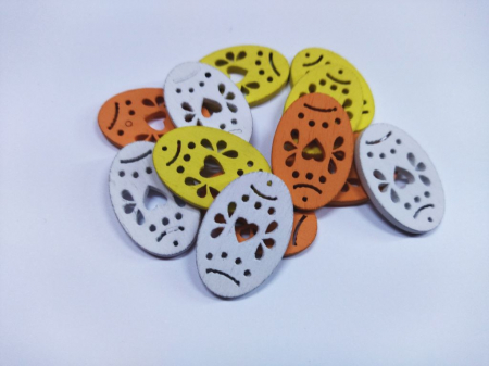 Figurine din lemn - Ouă din lemn 3 cm, 12/set