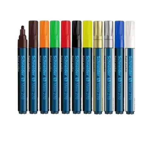 Paint marker Schneider 270 - varf 1-3mm - auriu argintiu si diverse culori [1]