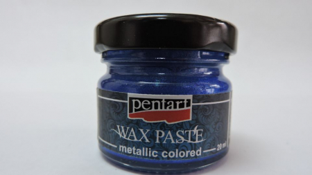 Pasta ceara - Pasta ceara metalizata 20 ml- albastru