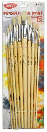 Accesorii pictat - Pensule set 10 par porc