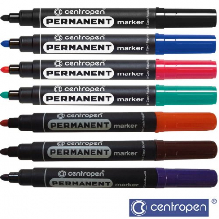 Permanent marker Centropen 8566 - varf rotund [2]