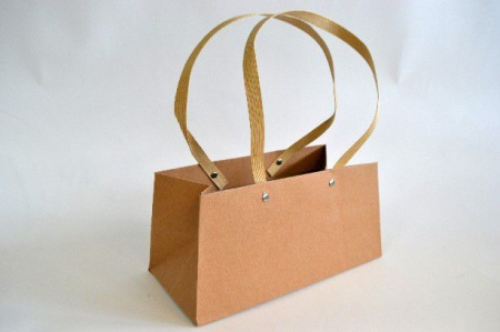 Plasa din carton - Plasuta din carton cu maner lung -25,5 x 12 x 12CM