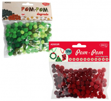 Pom-pom - Pom-Pom DEGRADE 10mm- 120/set