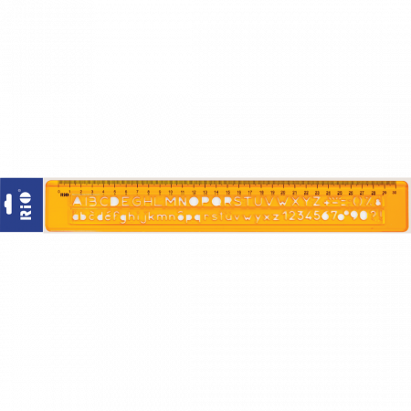 Lineare, Compasuri - Sablon 30cm Litere si Cifre DREPTE 805