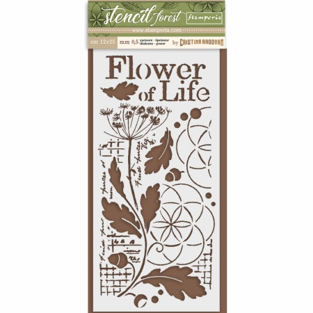 Sabloane - Sablon Flower of Life- 12 x 25 cm