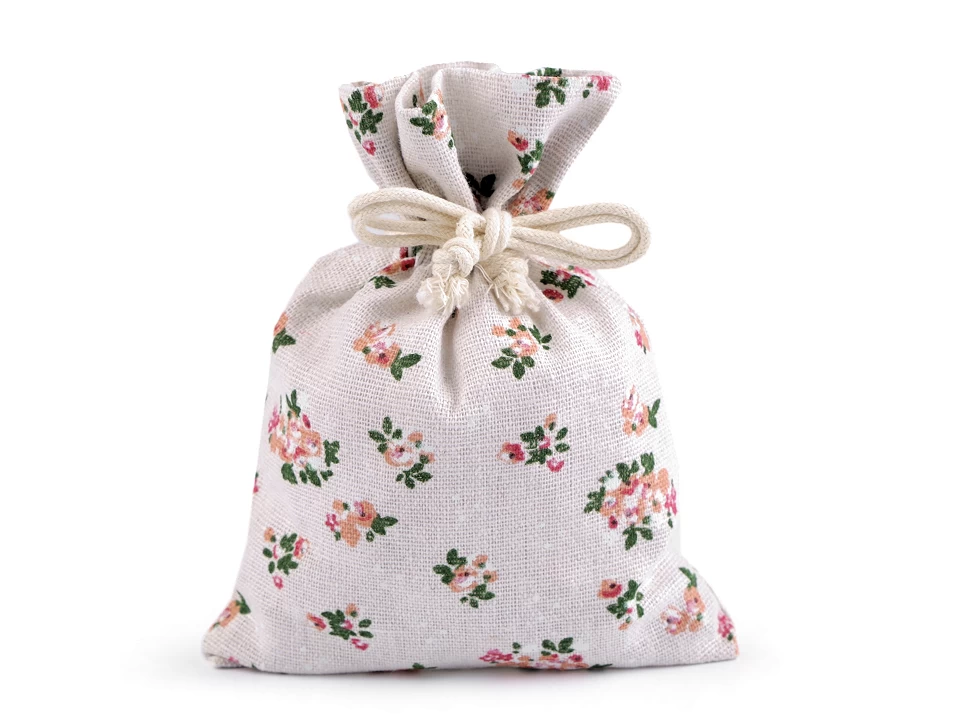 Ambalare - Saculet bumbac, imprimeu floral
