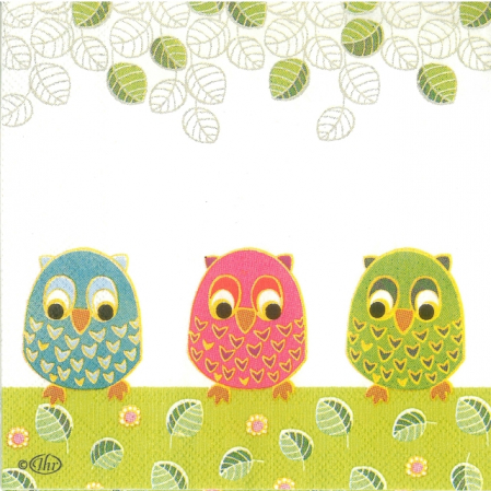 Servetele - Servetel decorativ 25x25 cm - bufnita