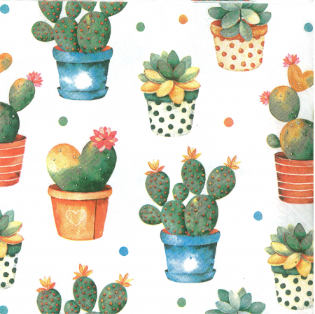 Servetele - Servetel decorativ 33x33 cm - cactus