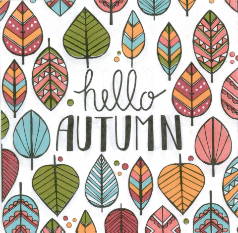 Servetele - Servetel decorativ "hello autumn" 30 x 30 cm