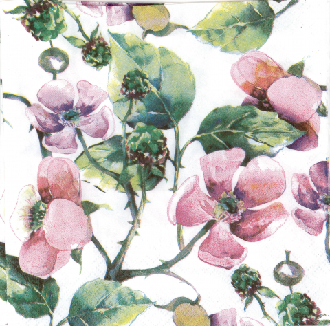 Servetele - Servetel decorativ mure si flori- 33 x 33 cm