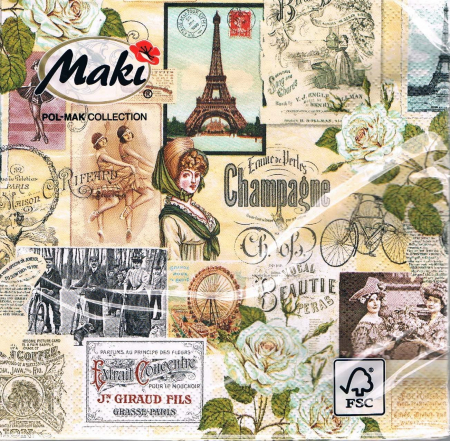 Servetele - Servetel decorativ - Paris -33x33