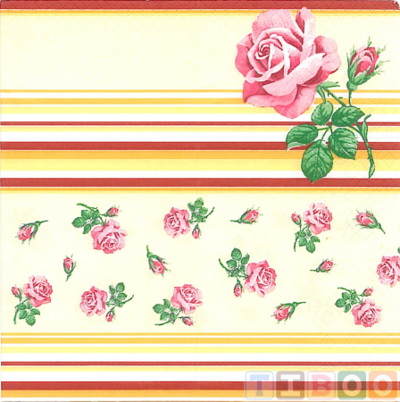 Servetele - Servetel decorativ trandafiri -33x33 cm
