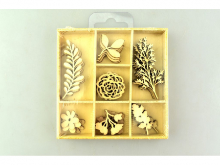 Figurine din lemn - Set 35 figurine din lemn- plante- 355478