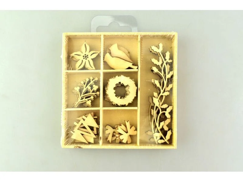 Figurine din lemn - Set 45 de figurine din lemn- Craciun 2.- 355480