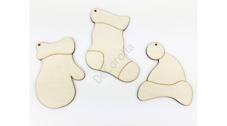 Figurine din lemn - Set de iarna- 10 cm